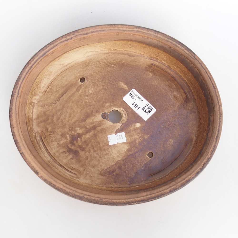 Keramická bonsai miska 24 x 20,5 x 5 cm, barva růžová