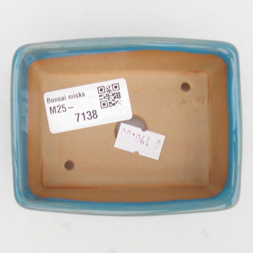Keramická bonsai miska 9,5 x 7 x 3,5 cm, barva modrá