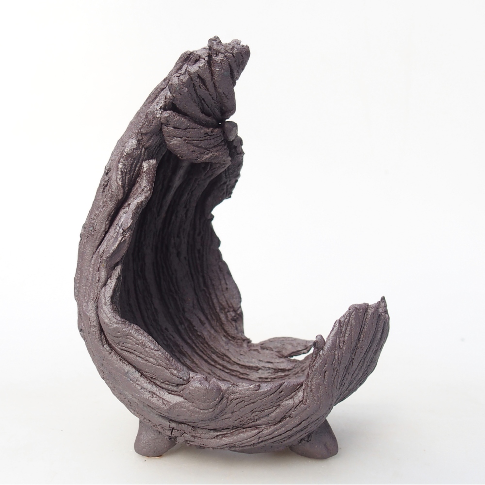 Keramická Skořápka 9,5 x 8 x 11,5 cm , barva kovová