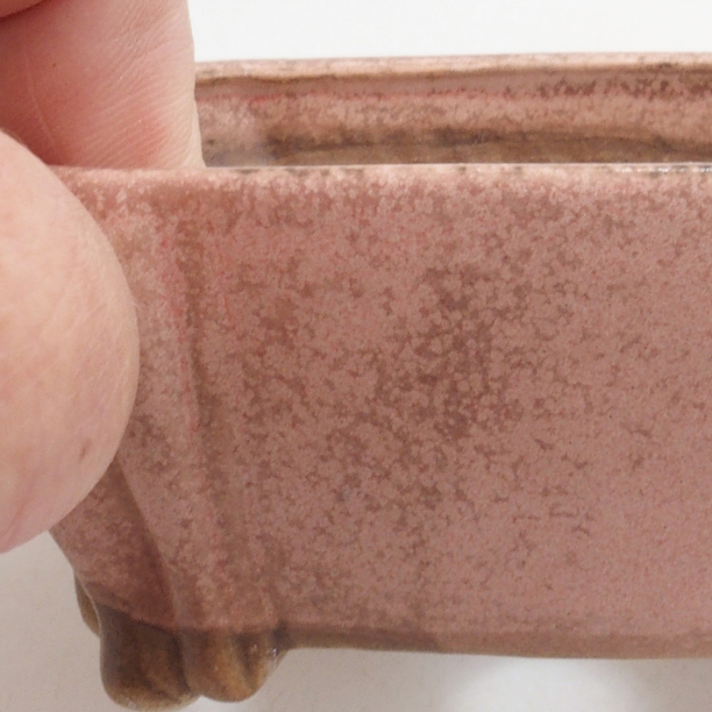 Keramická bonsai miska 10 x 8,5 x 4,5 cm, barva růžová