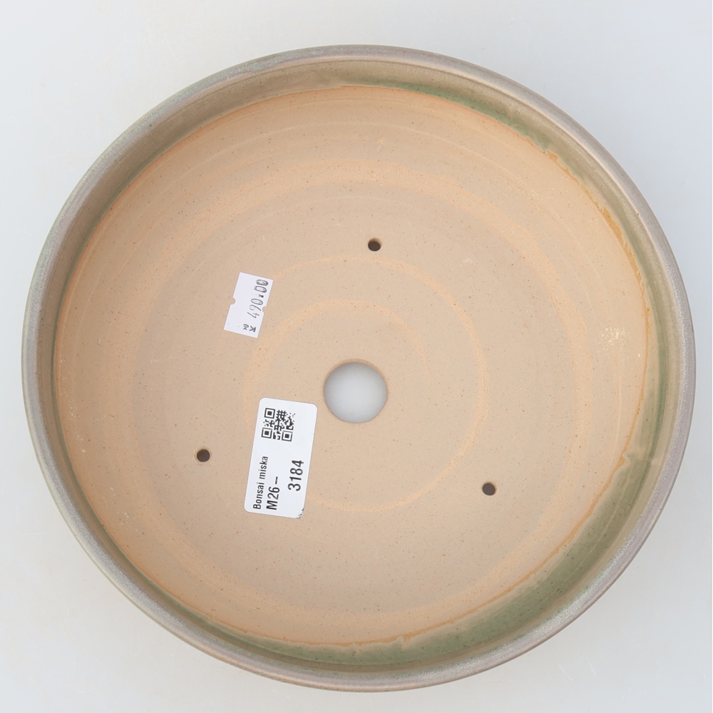 Keramická bonsai miska 20,5 x 20,5 x 6 cm, barva béžová