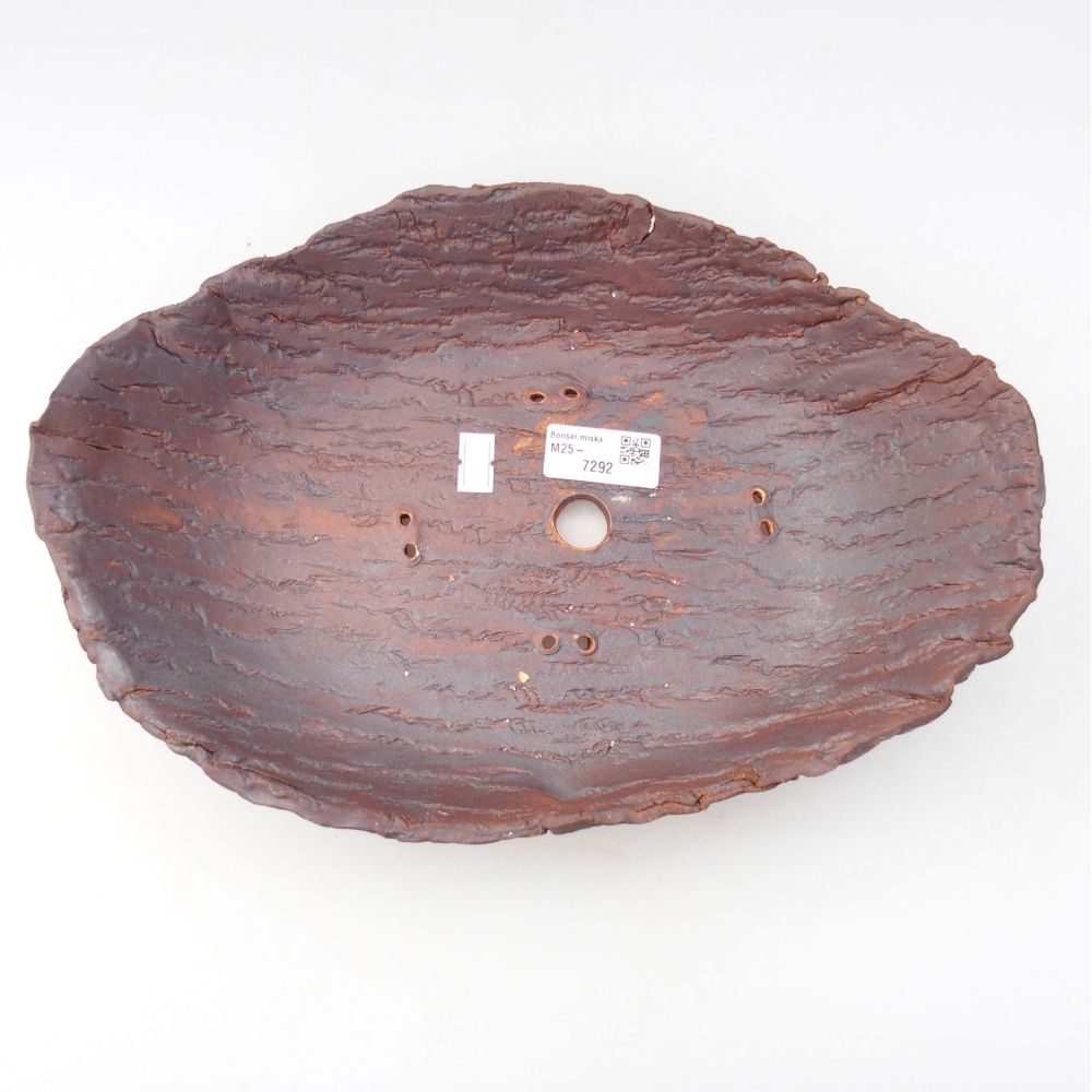 Keramická Skořápka  31 x 21 x 7,5 cm , barva hnědá