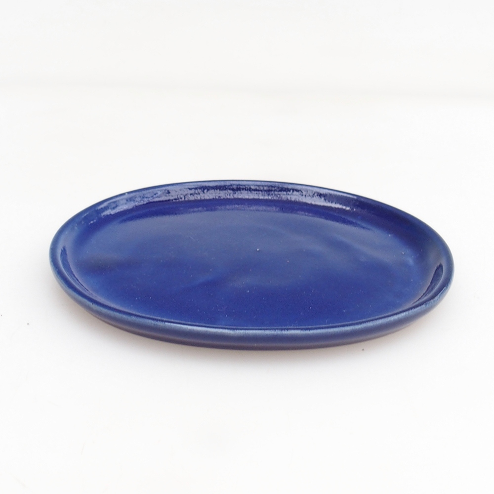 Keramická podmiska H30 - 12,5 x 10,5 x 1 cm - modrá