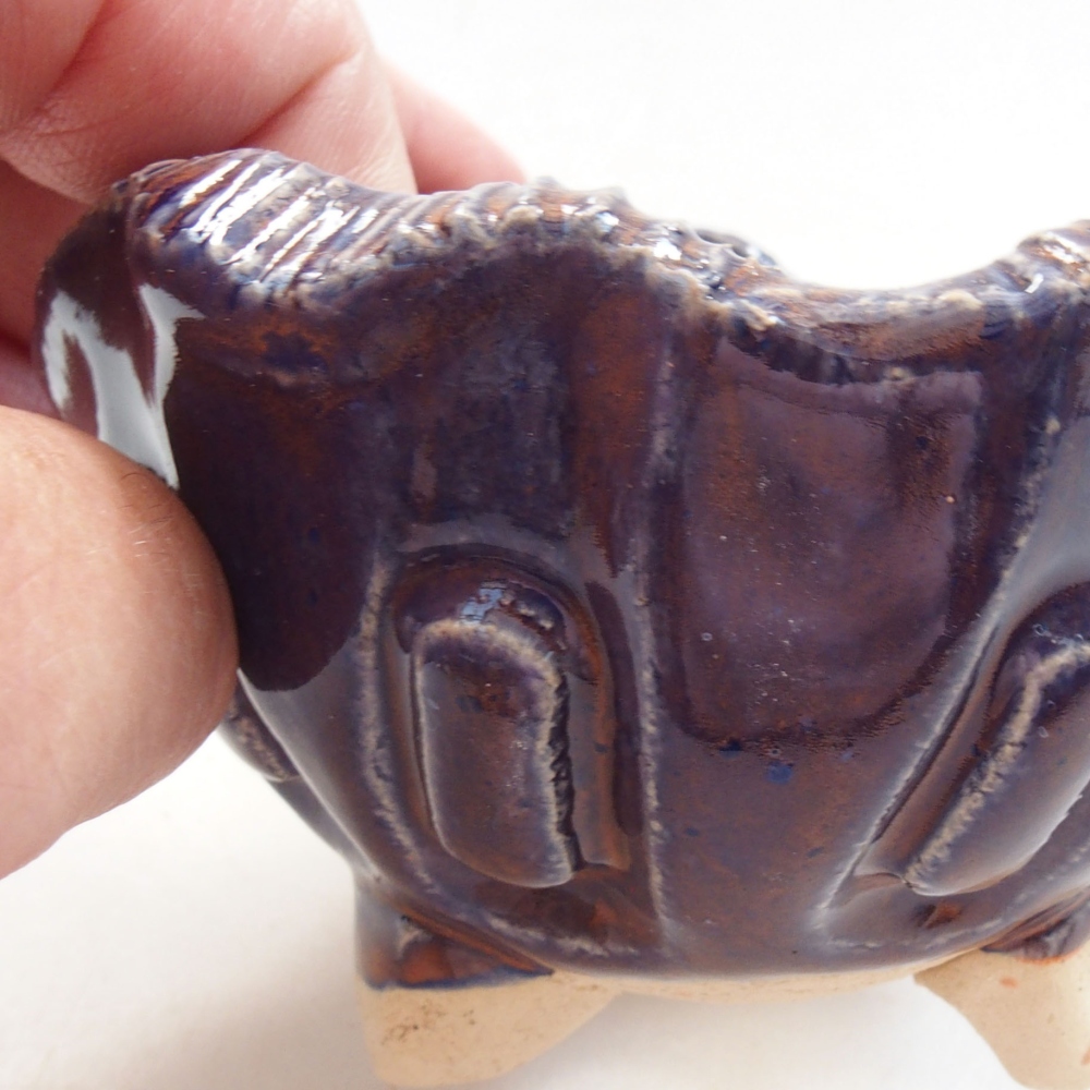 Keramická Skořápka  8 x 7 x 5,5 cm , barva modrá