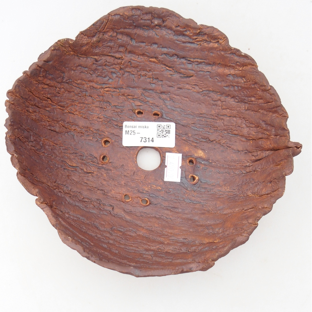 Keramická Skořápka  19 x 19 x 6,5 cm , barva hnědá