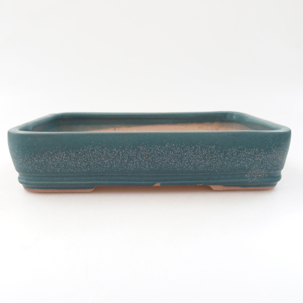 Keramická bonsai miska 18 x 13,5 x 4 cm, barva modrá