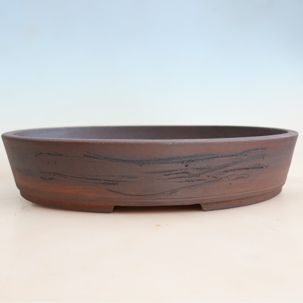 Keramická bonsai miska 37,5 x 30 x 7 cm, barva hnědá
