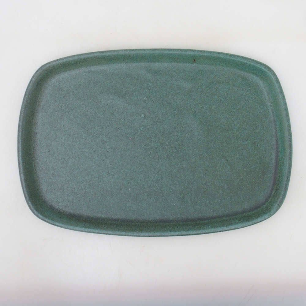 Keramická podmiska H09 - 28,5 x 19,5 x 1,5 cm - zelená