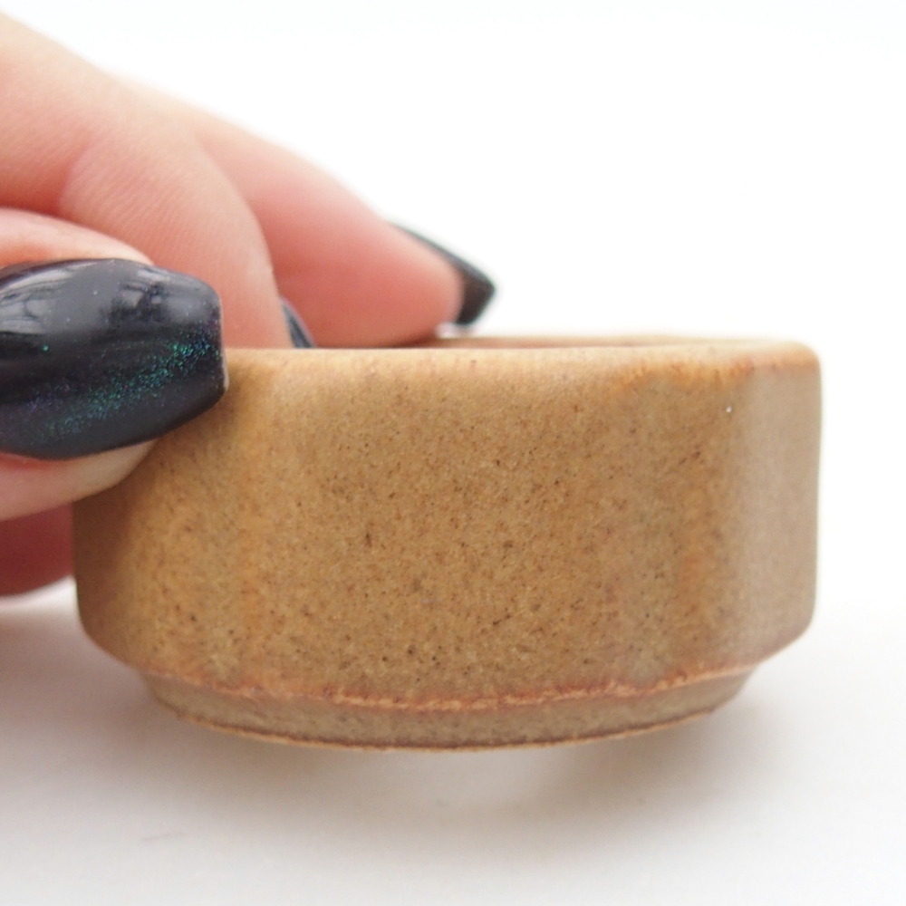 Mini bonsai miska 4,5 x 4,5 x 2,5 cm, barva hnědá