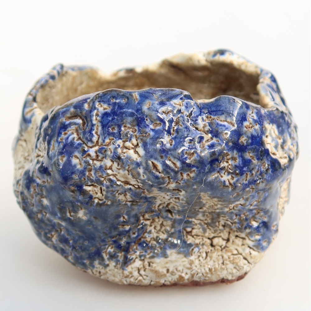 Keramická Skořápka  7,5 x 8 x 5,5 cm , barva modrobílá