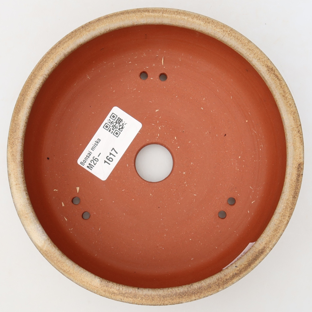 Keramická bonsai miska 15,5 x 15,5 x 4,5 cm, barva hnědá