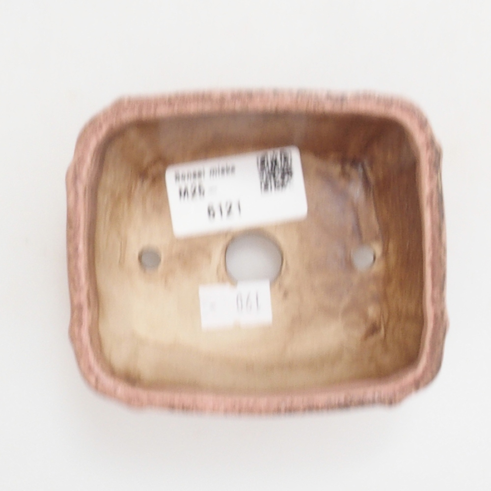 Keramická bonsai miska 10 x 8,5 x 4,5 cm, barva růžová