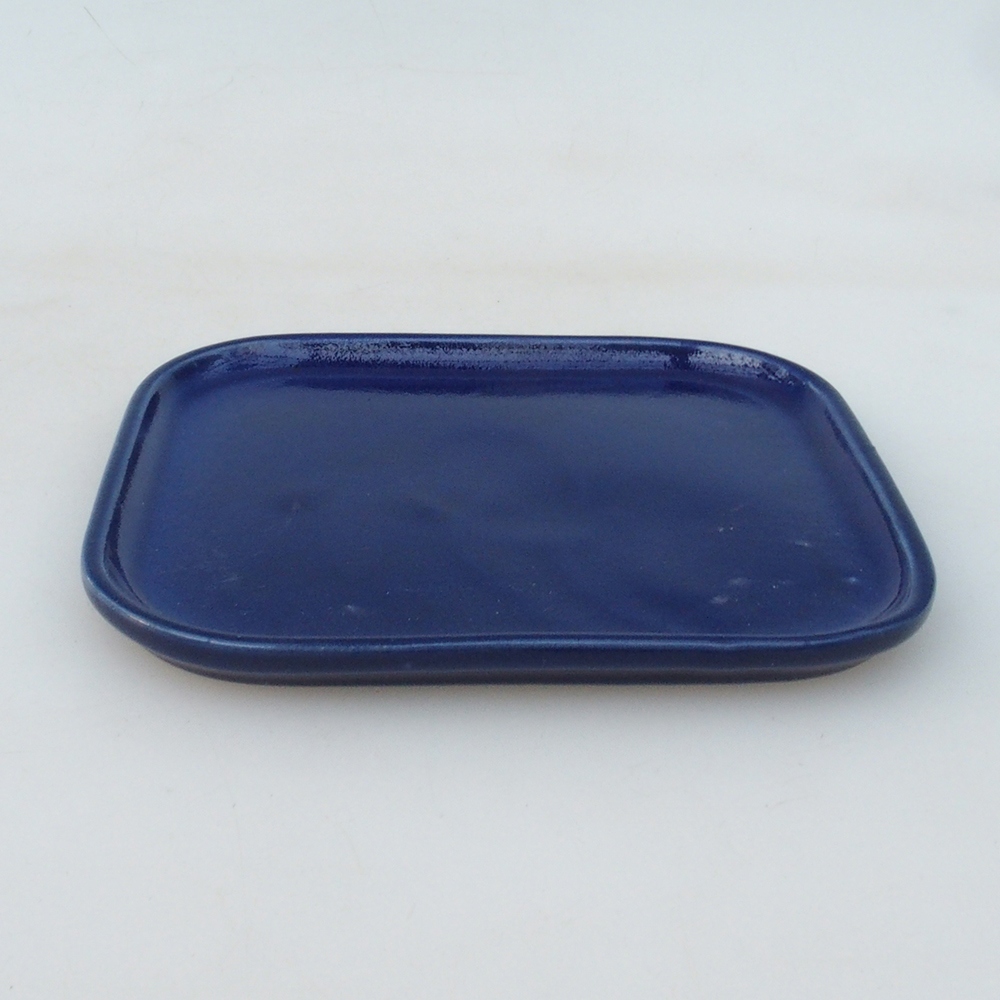 Keramická podmiska H38 -12 x 11 x 1 cm  - modrá