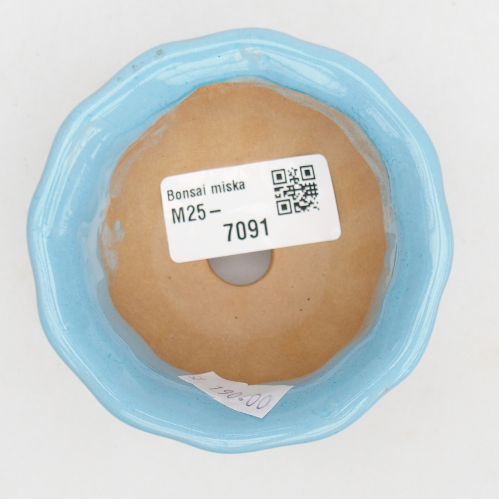 Keramická bonsai miska 8,5 x 8,5 x 4,5 cm, barva modrá