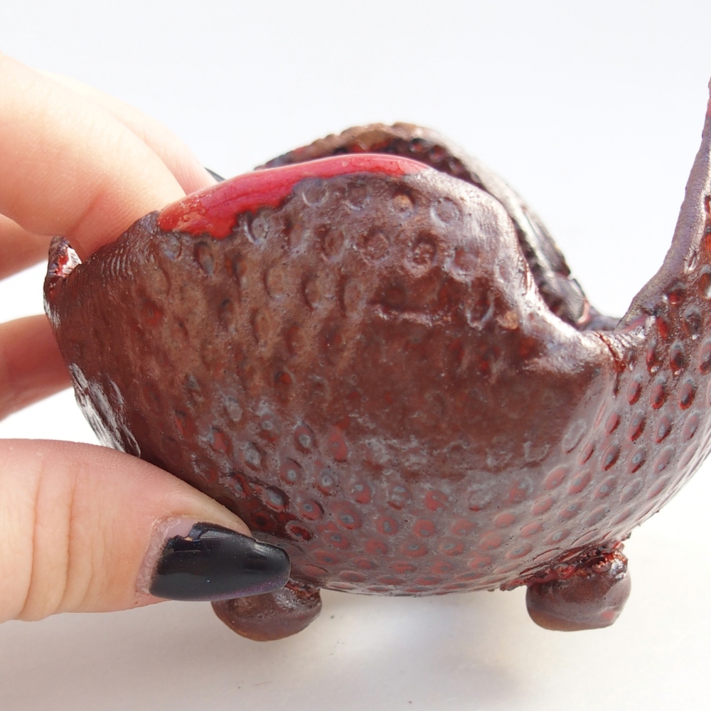 Keramická Skořápka 9,5 x 9 x 7,5 cm , barva hnědá