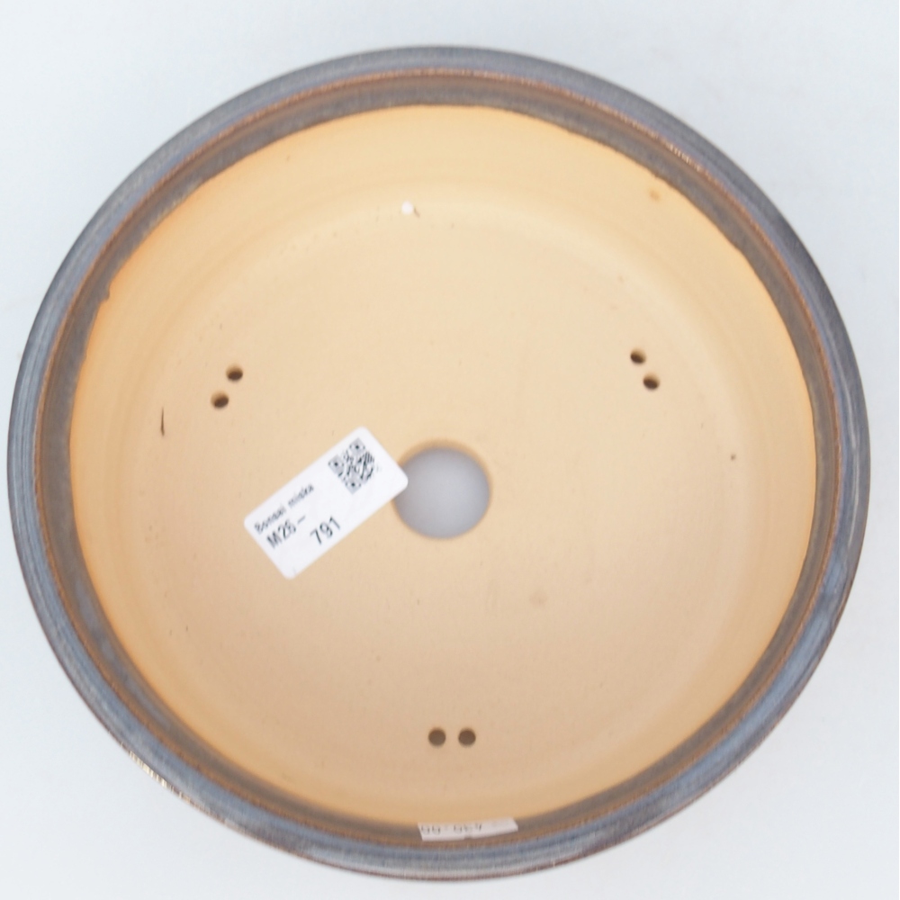 Keramická bonsai miska 19 x 19 x 6,5 cm, barva šedá