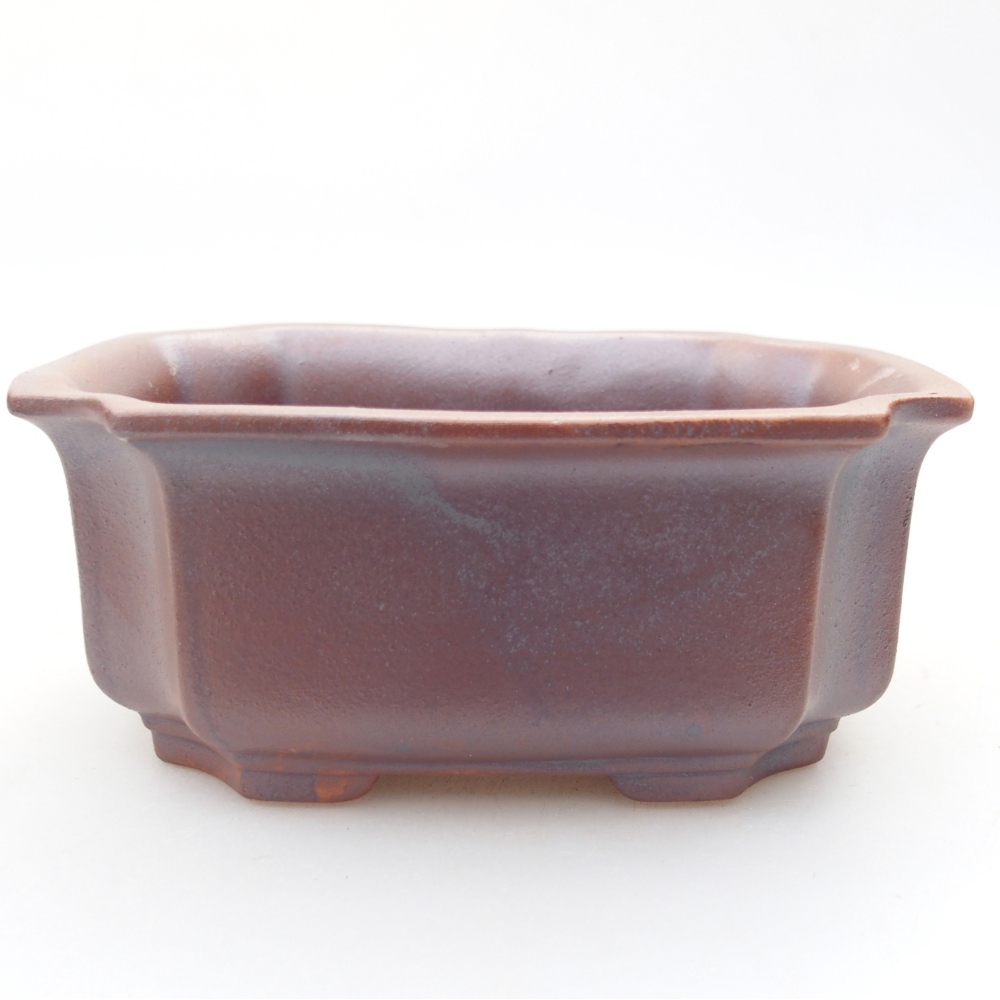 Keramická bonsai miska 12 x 9 x 5 cm, barva kovová