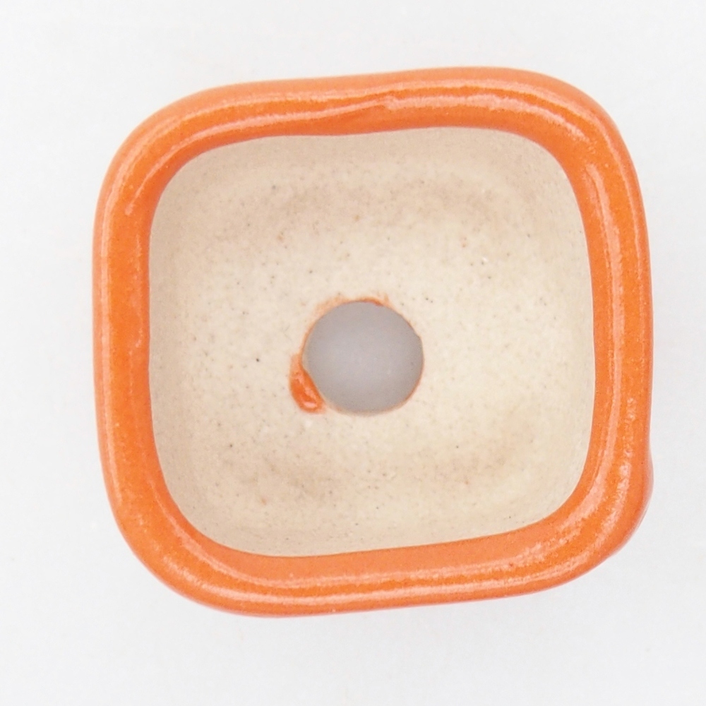 Mini bonsai miska 2,5 x 2,5 x 1,5 cm, barva oranžová