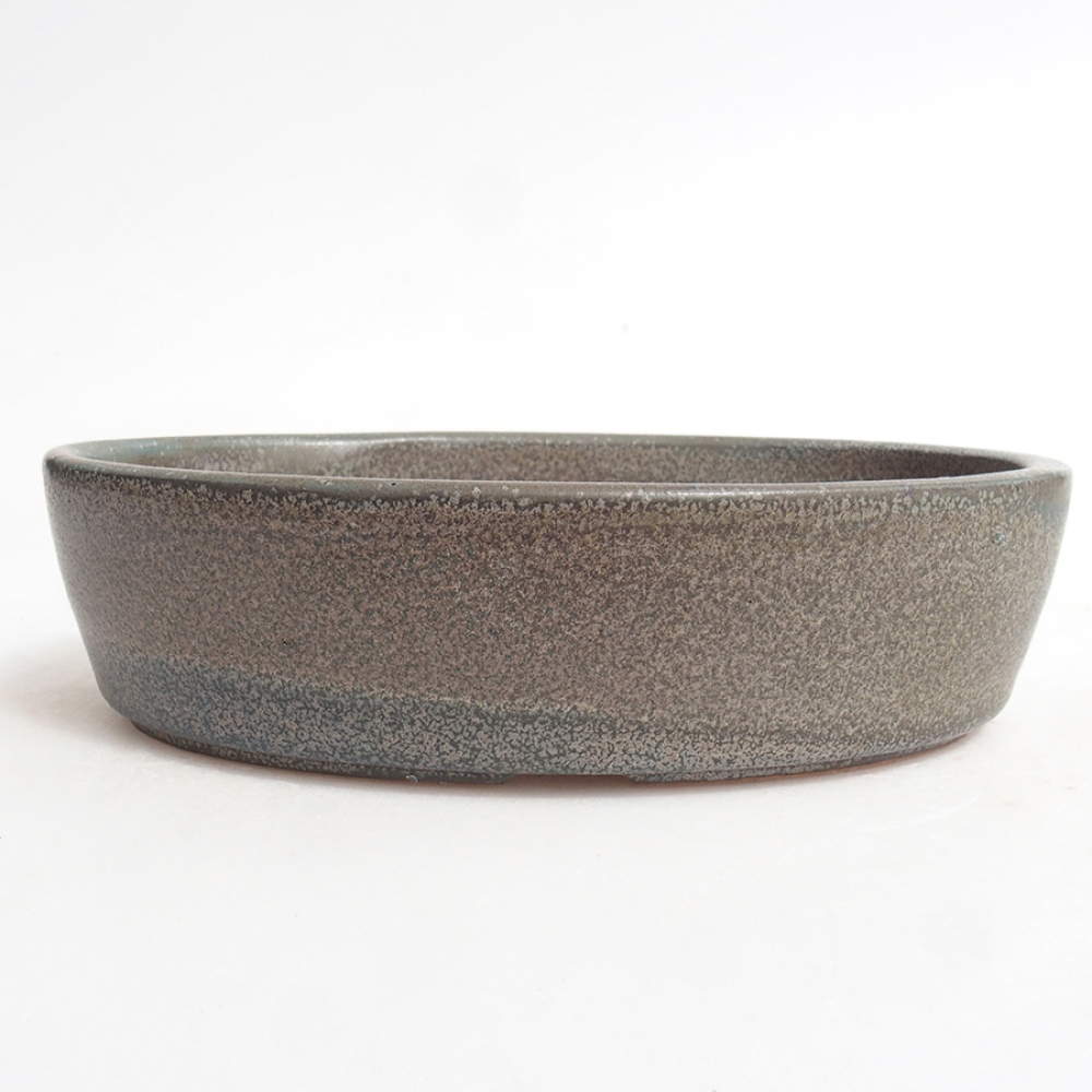 Keramická bonsai miska 16,5 x 11 x 4 cm, barva šedá
