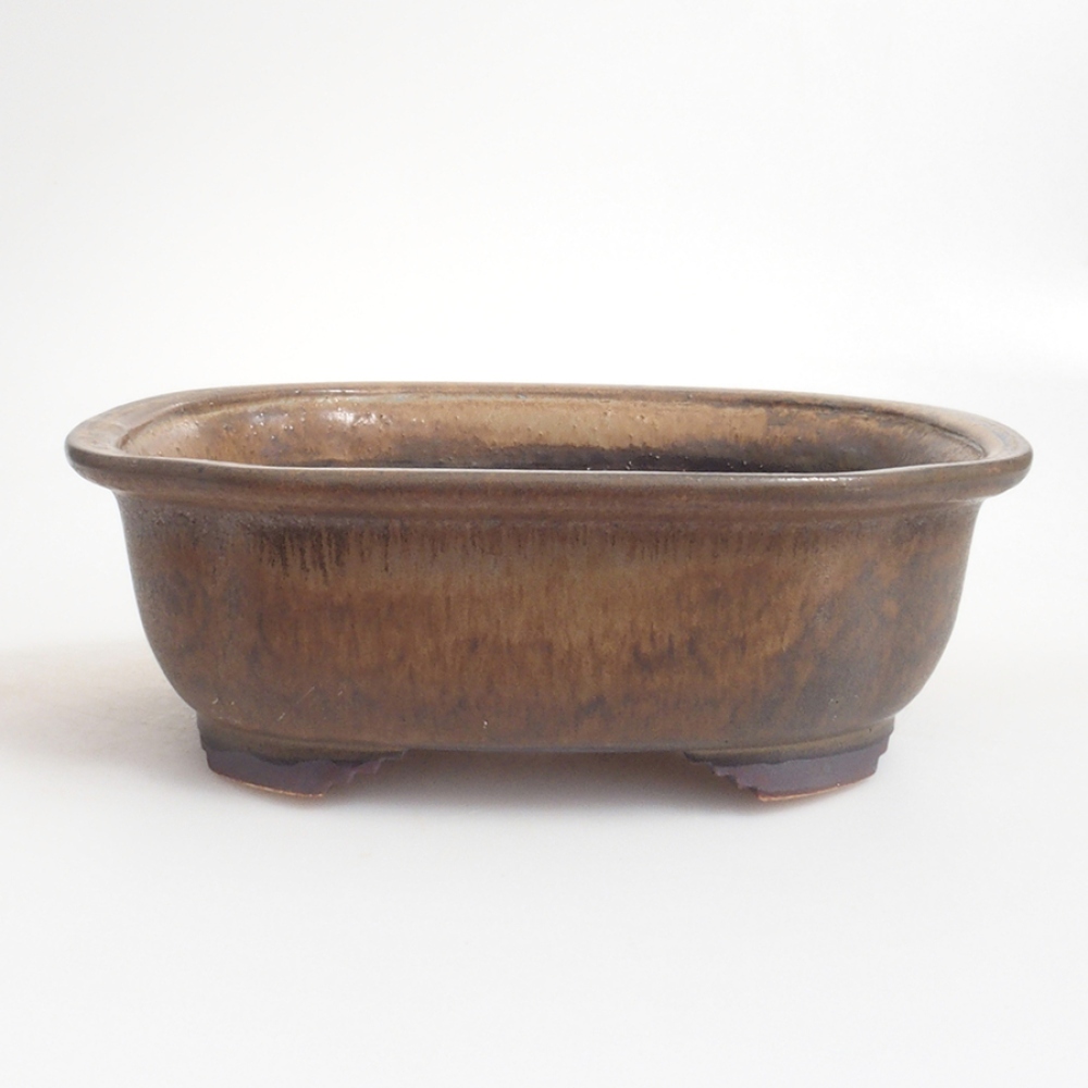 Keramická bonsai miska 11,5 x 16 x 6,5 cm, barva hnědá