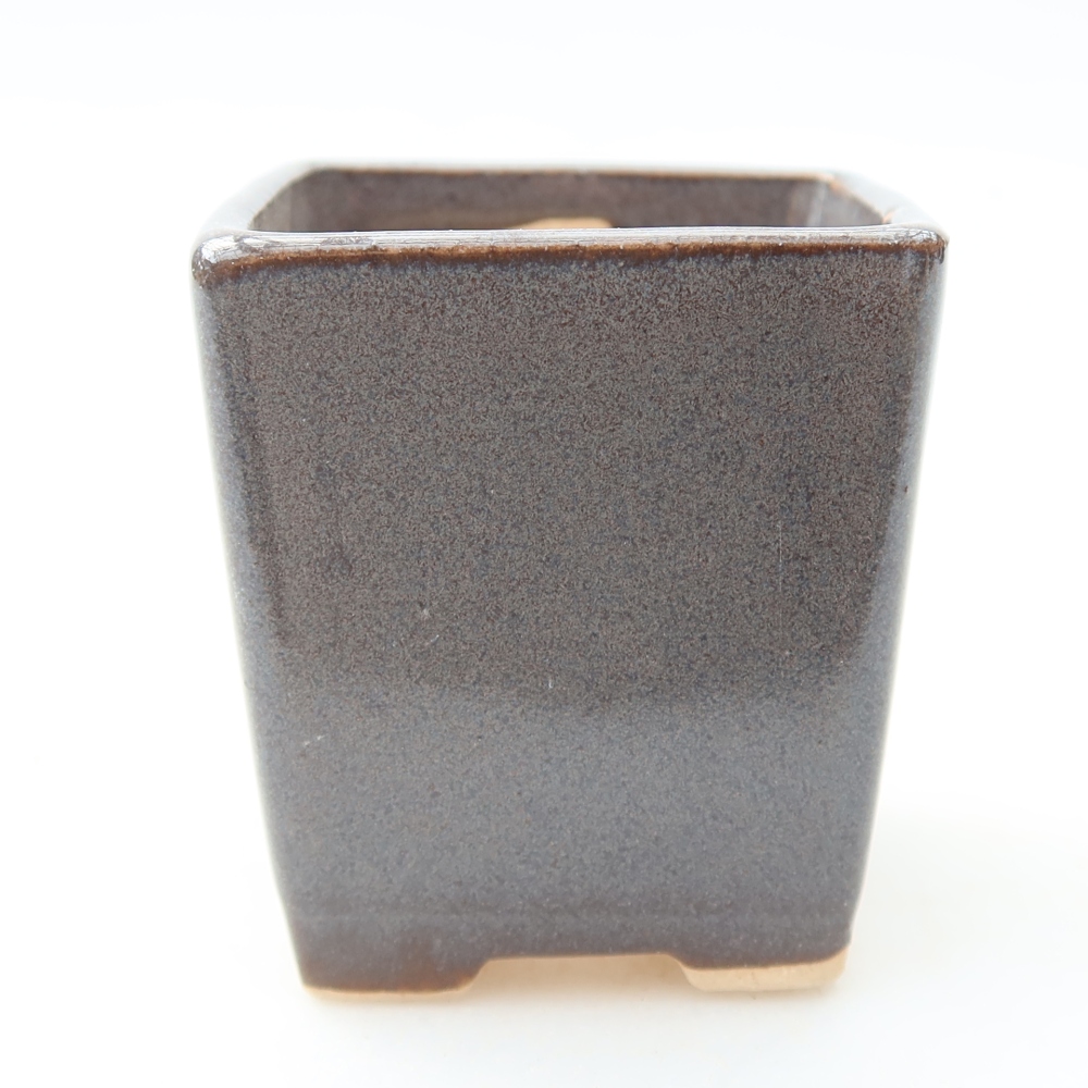 Keramická bonsai miska 4,5 x 4,5 x 5 cm, barva šedá