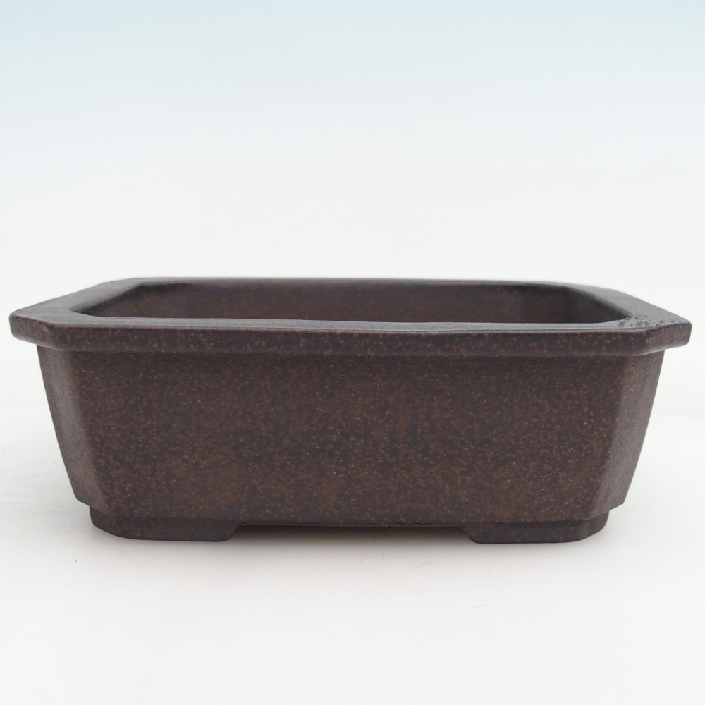 Keramická bonsai miska 15 x 11 x 5 cm, barva hnědookrová