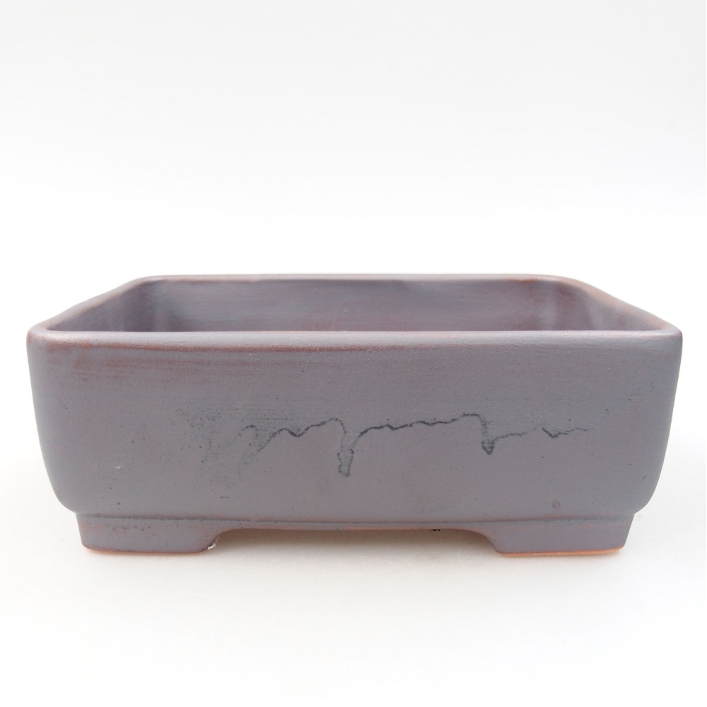 Keramická bonsai miska 14,5 x 11 x 5,5 cm, barva kovová