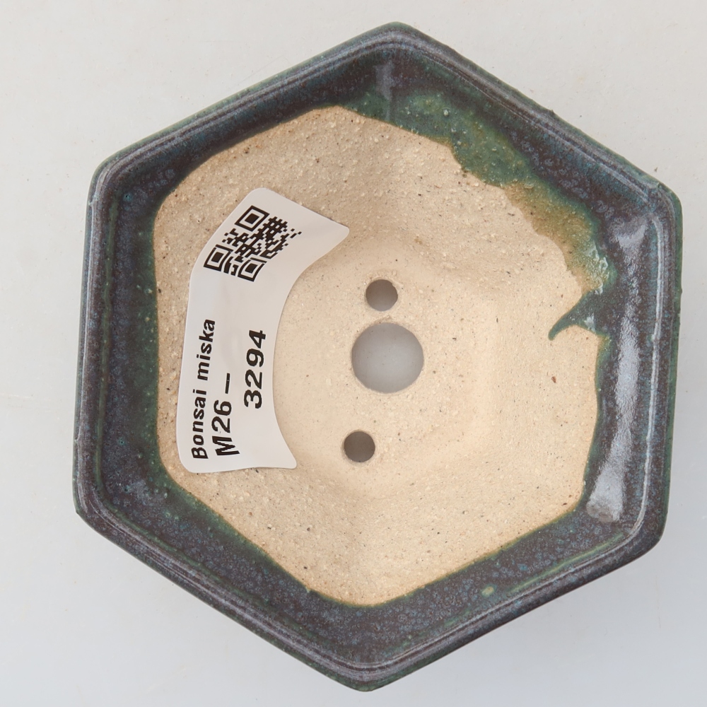 Keramická bonsai miska 8 x 7 x 3,5 cm, barva šedá