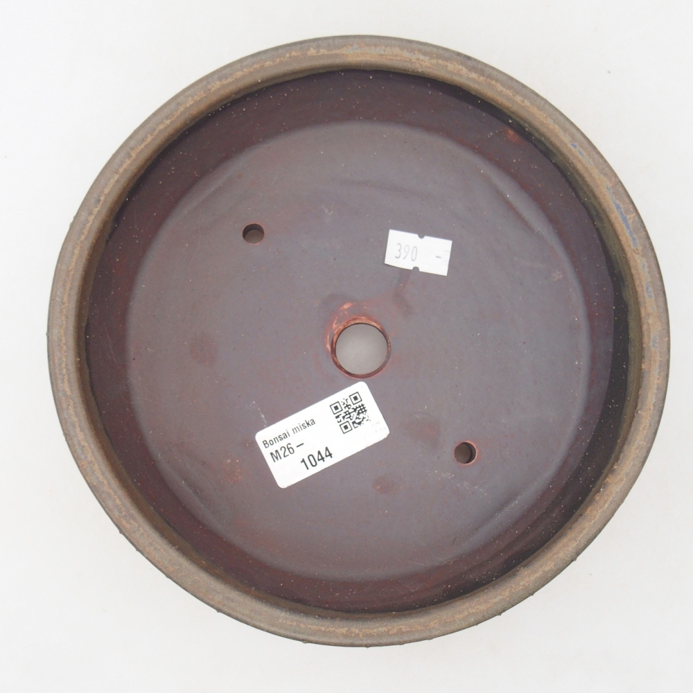 Keramická bonsai miska 17,5 x 17,5 x 5 cm, barva hnědá