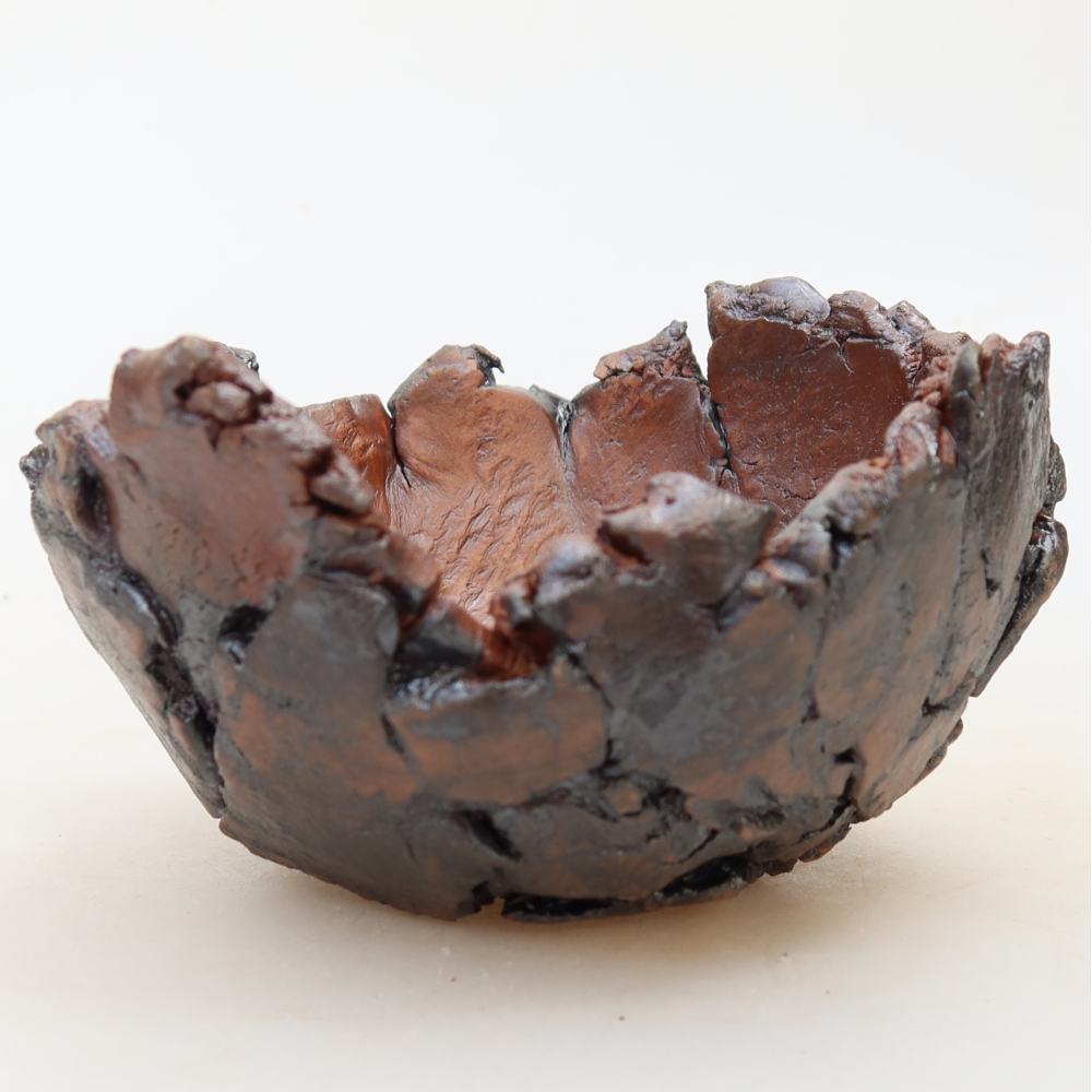 Keramická Skořápka 11 x 11 x 7 cm , barva hnědá