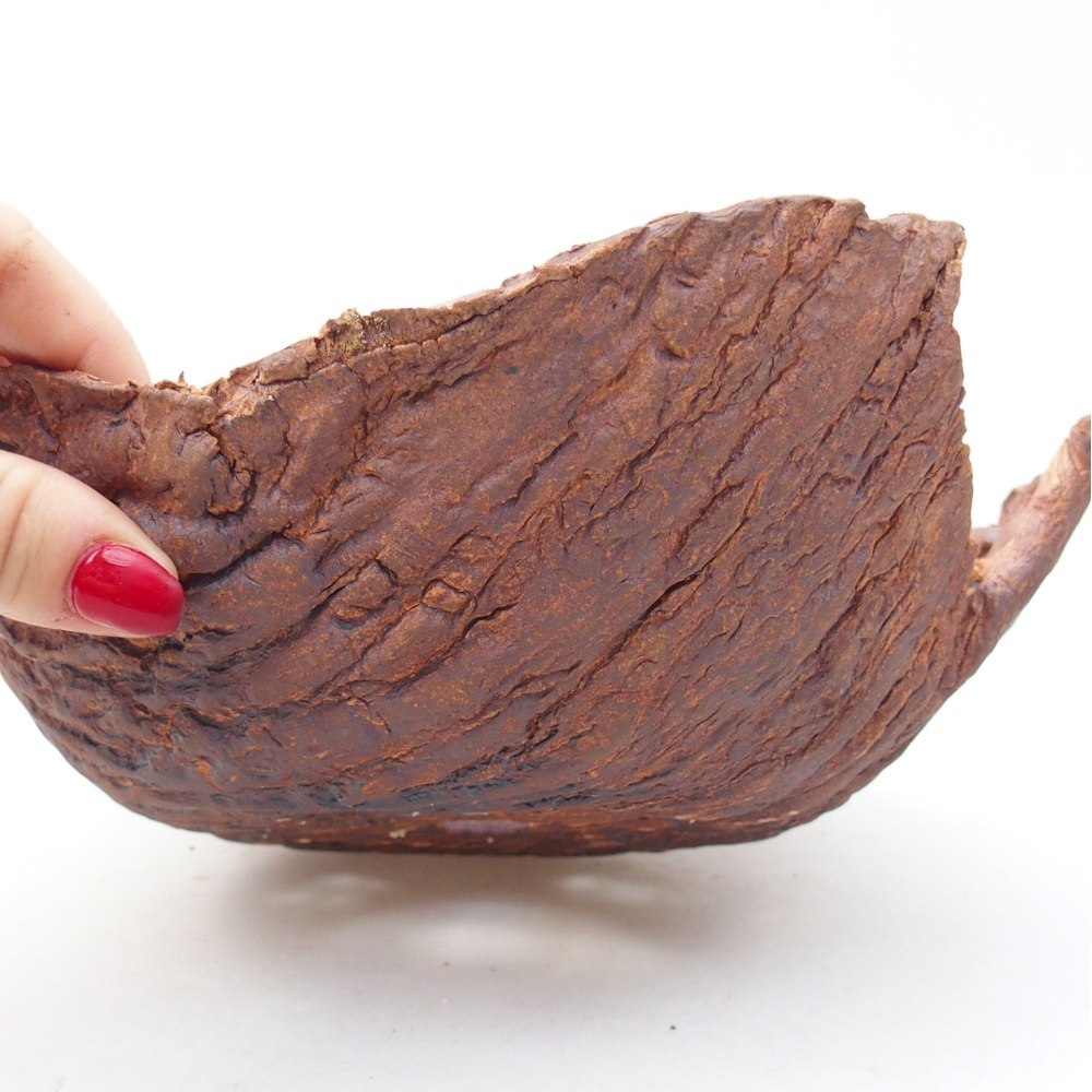 Keramická Skořápka  20 x 20 x 8 cm , barva hnědá