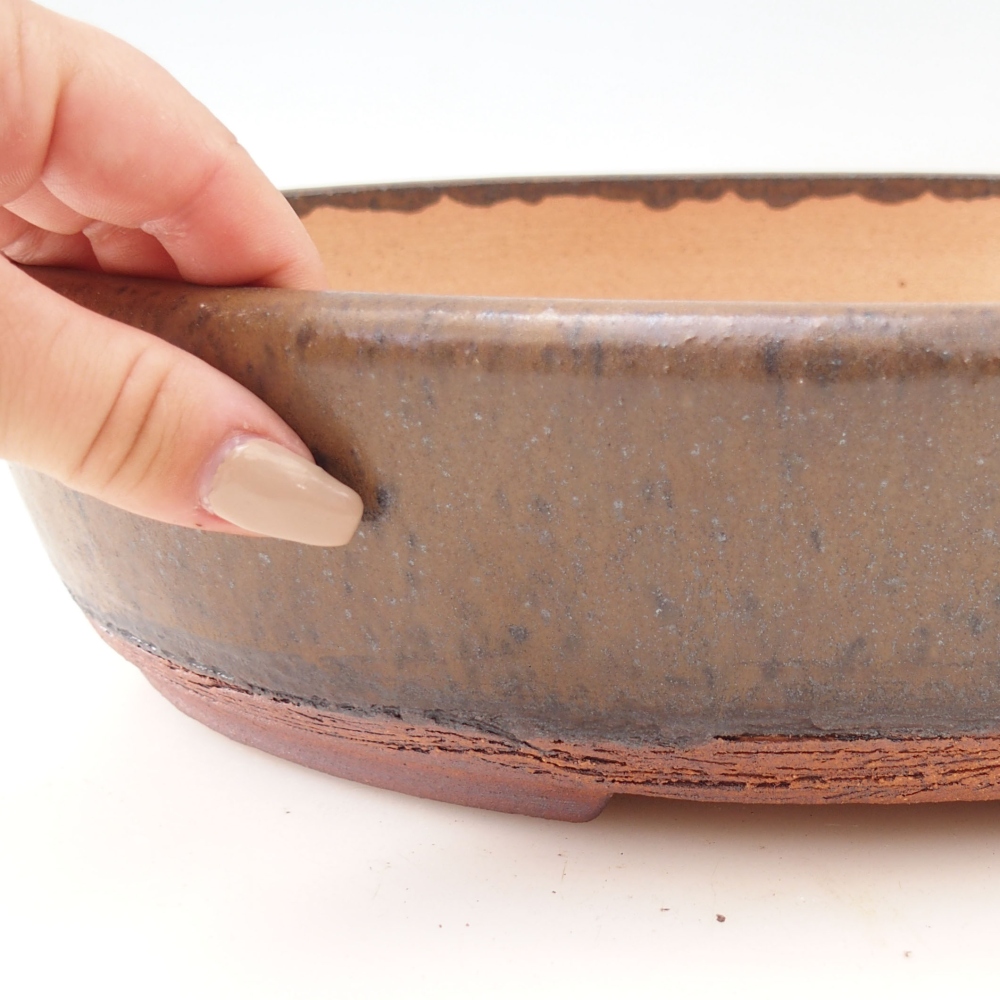 Bonsai miska 32 x 25 x 8 cm , barva hnědá