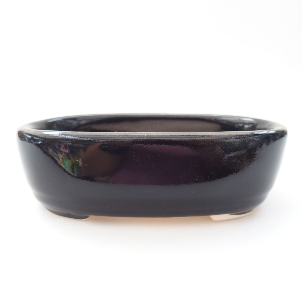 Keramická bonsai miska 13 x 9 x 4 cm, barva černá