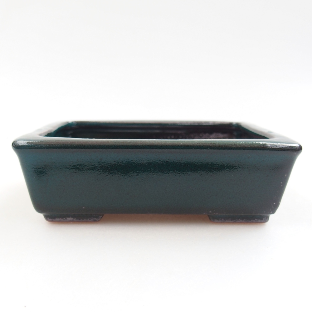 Keramická bonsai miska 10,5 x 8,5 x 3,5 cm, barva zelená