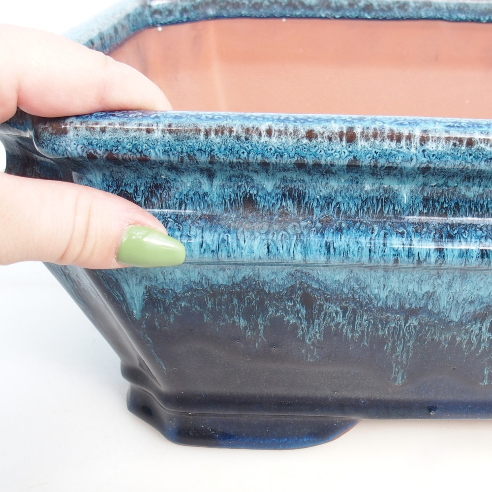 Miska 36,5 x 26 x 12,5 cm barva modrobílá