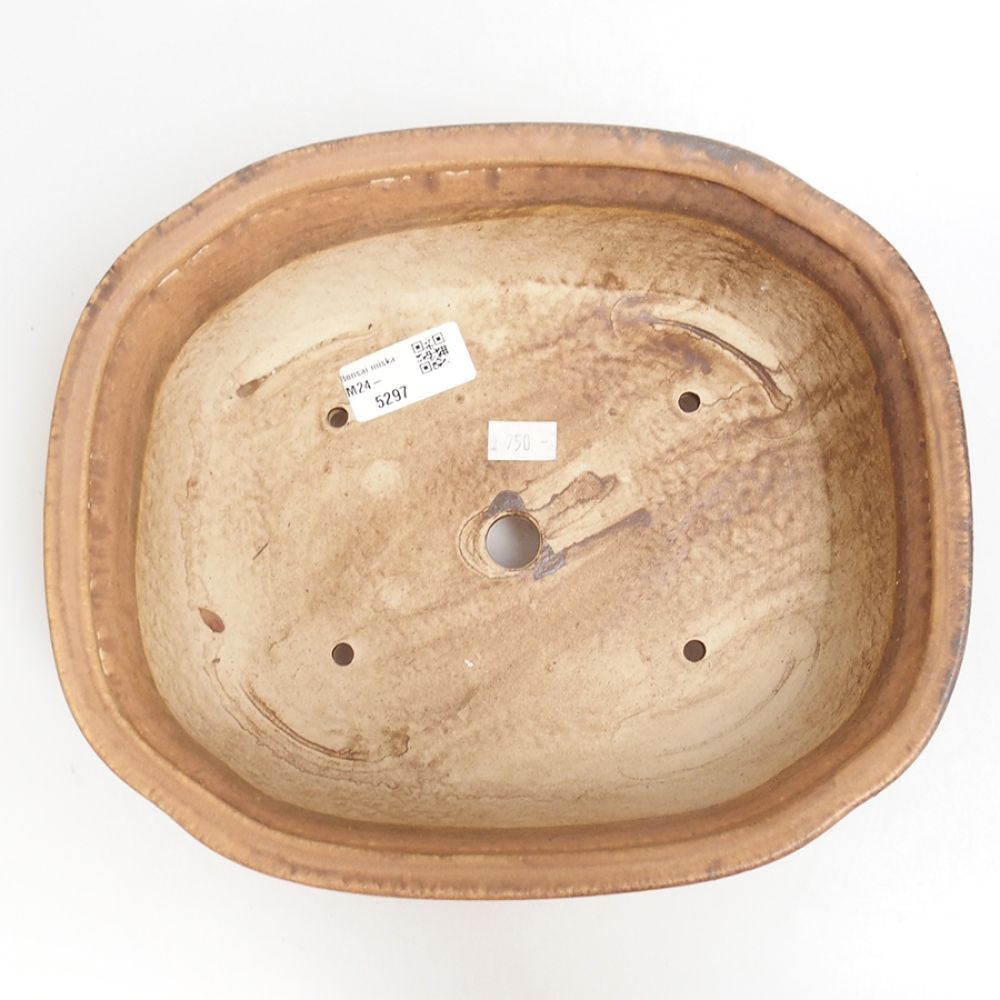 Keramická bonsai miska 25 x 21 x 7,5 cm, barva růžová