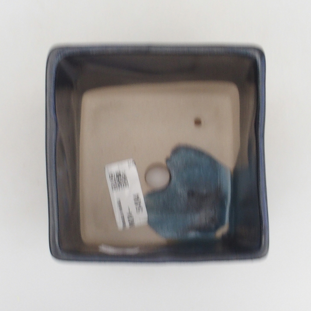 Keramická bonsai miska 11 x 11 x 8,5 cm, barva modrá