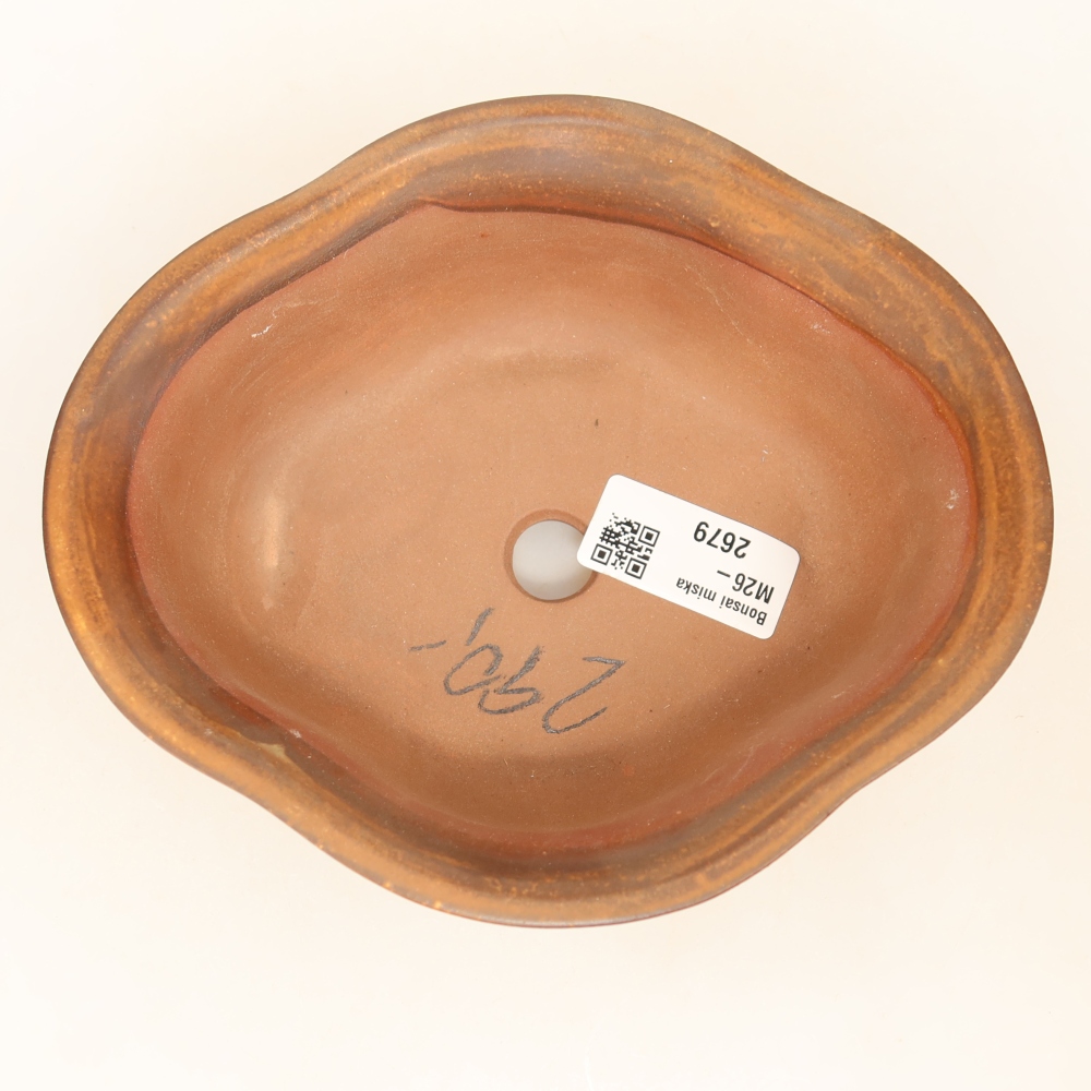 Keramická Miska  16,5 x 14,5 x 6 cm , barva hnědá
