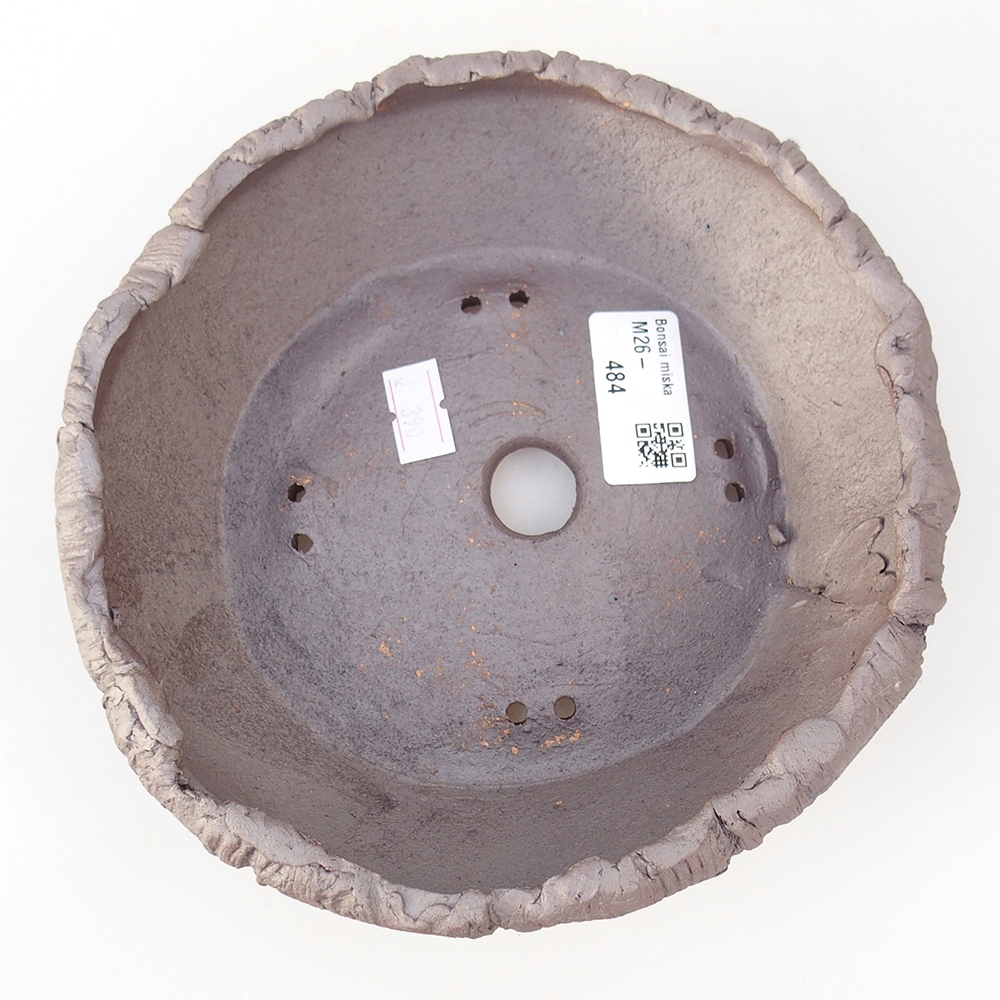 Keramická bonsai miska 17 x 17 x 5 cm, barva kovová