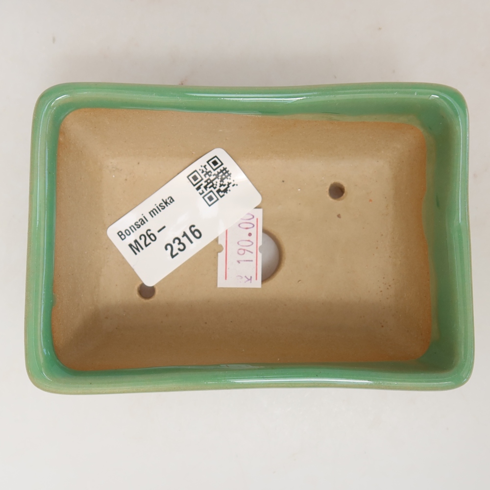 Keramická bonsai miska 10,5 x 7 x 4,5 cm, barva žlutá