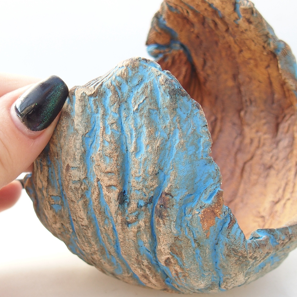 Keramická Skořápka 10 x 8,5 x 10 cm , barva žlutá