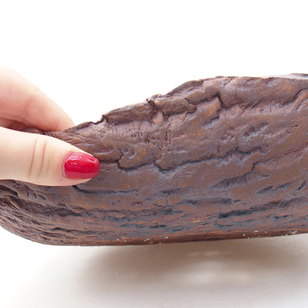 Keramická Skořápka  28 x 21,5 x 8,5 cm , barva hnědá