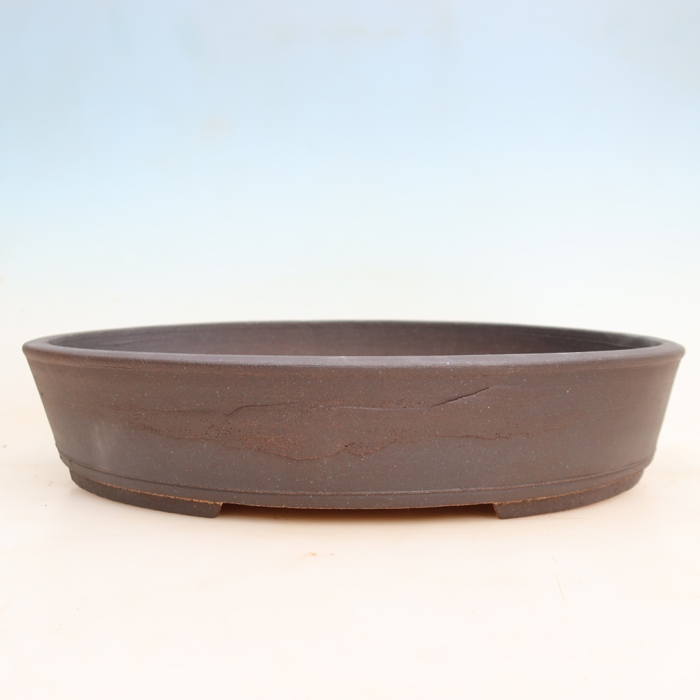 Keramická bonsai miska 38 x 30,5 x 7,5 cm, barva hnědá