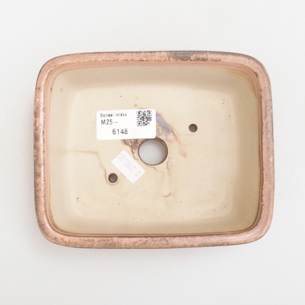 Keramická bonsai miska 14,5 x 12 x 4,5 cm, barva růžová