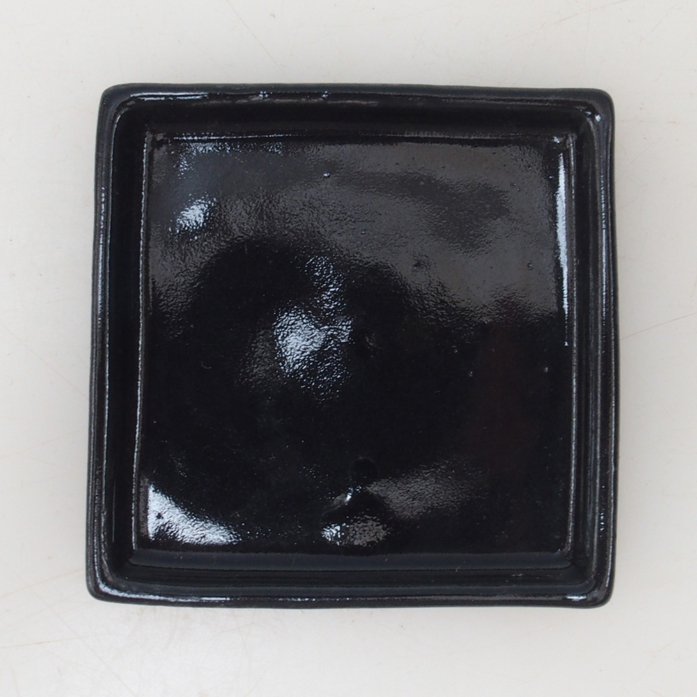 Bonsai podmiska čtverc S - 8 x 8 x 1 cm - černá