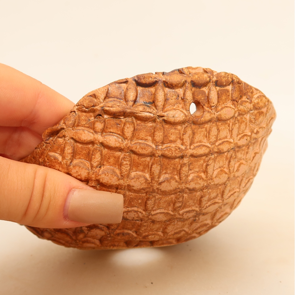 Keramická Skořápka na Kokedamu 12 x 12 x 7 cm , barva růžová