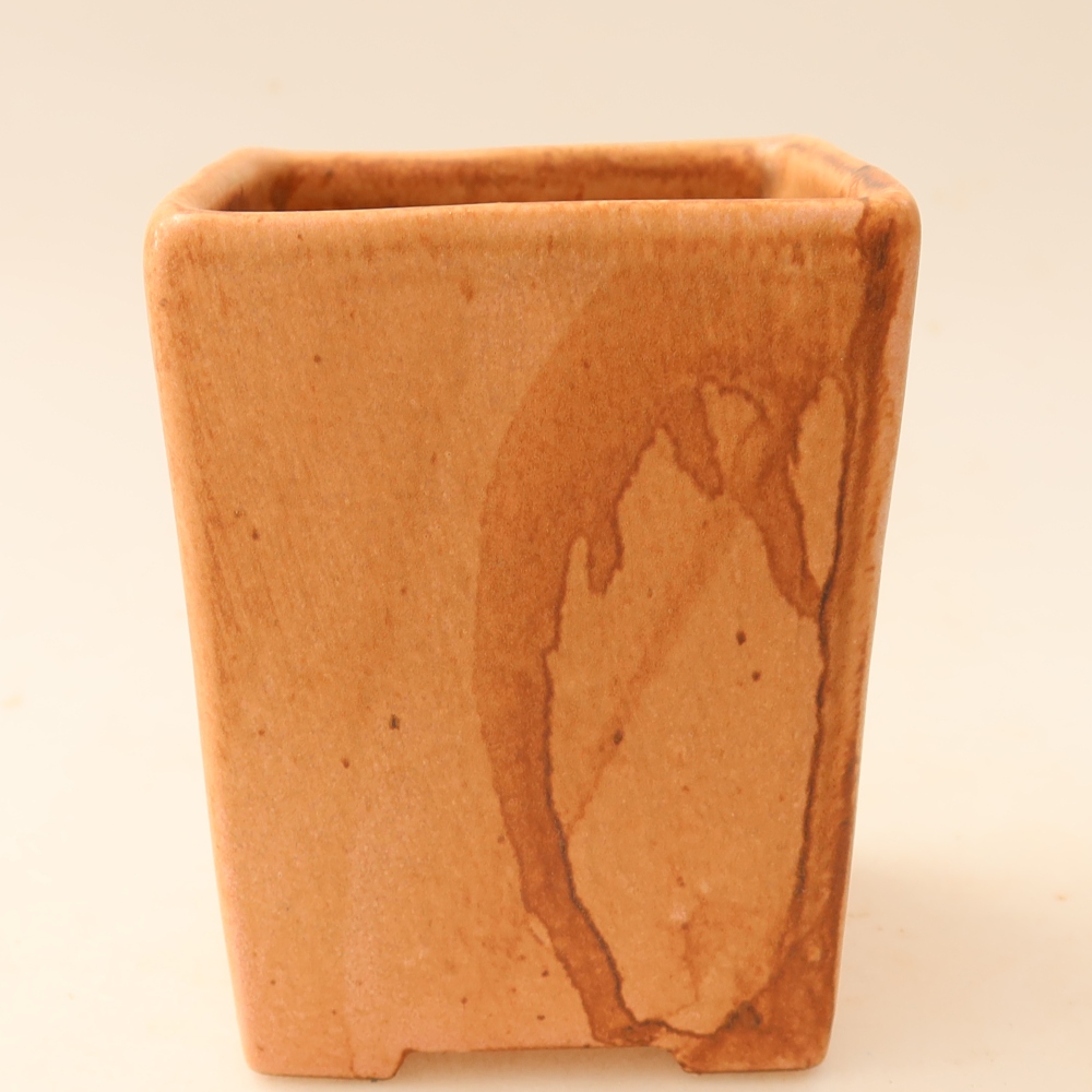 Keramická bonsai miska 7,5 x 7,5 x 10 cm, barva růžová