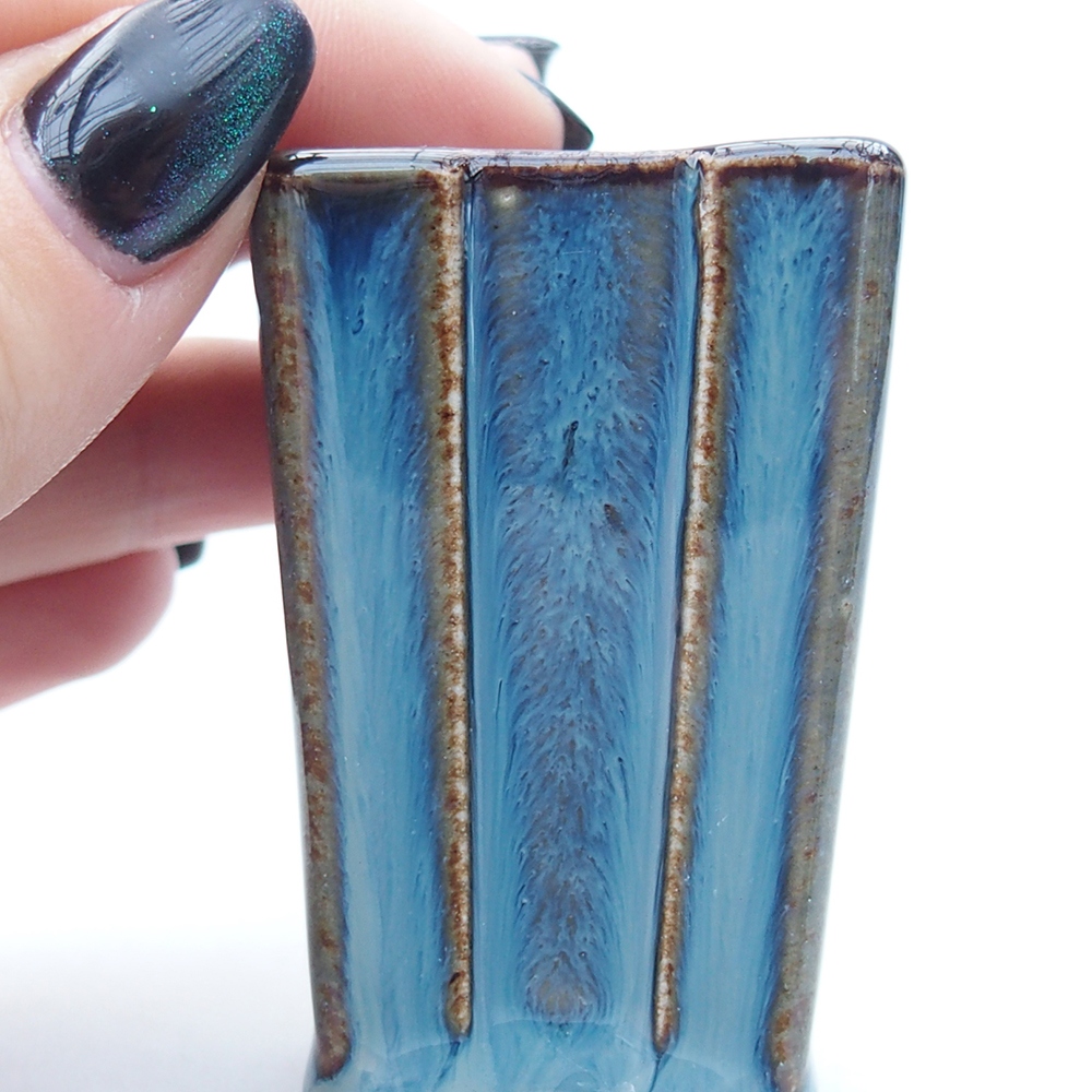 Mini bonsai miska 3,5 x 3,5 x 5,5 cm, barva modrá