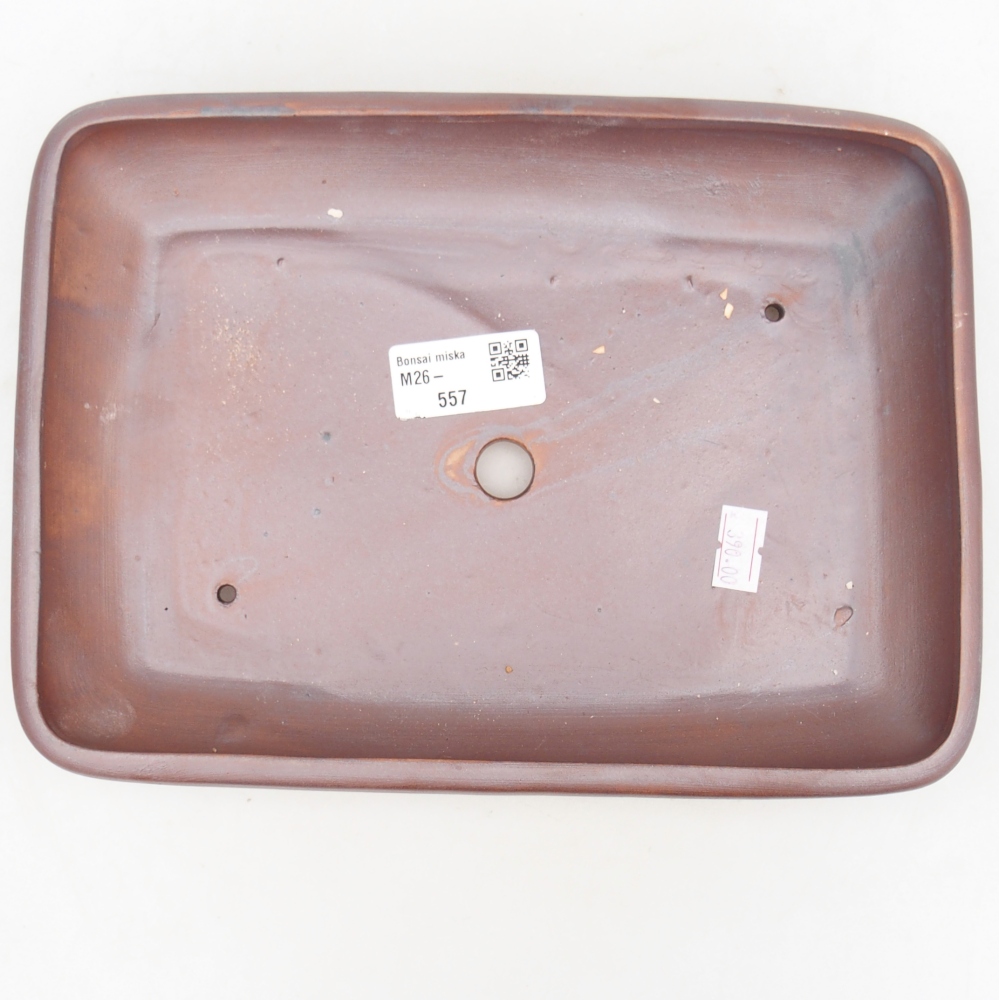 Keramická bonsai miska 24 x 17,5 x 4 cm, barva kovová