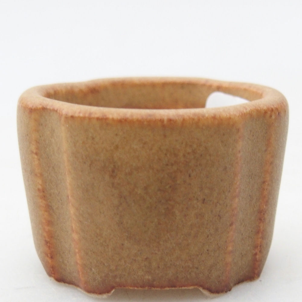 Mini bonsai miska 3,5 x 3,5 x 2,5 cm, barva hnědá